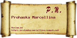 Prohaska Marcellina névjegykártya